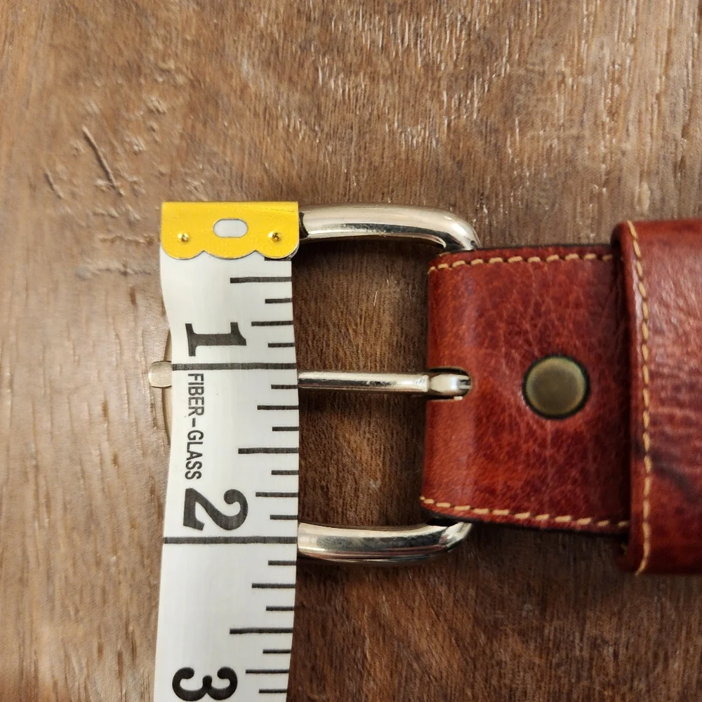 Leegin Silver Creek Billet Overlay Western Belt Leather Made in USA size 40